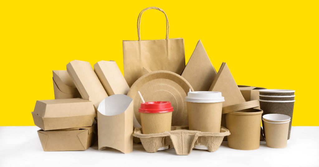Empty recyclable food packaging